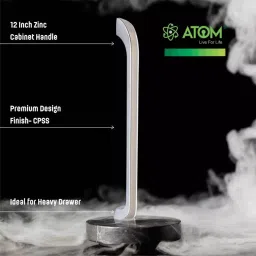 Atom Zinc Silver Glossy Finish Cabinet/Drawer Handle, CH-ZN-252-CPSS-12-110 (Pack of 10) image 2