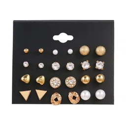 TheVineGirl Gold Plated Geometric Studded Earrings image 2