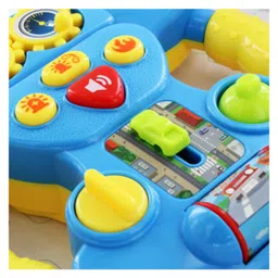 Azhari Steering Wheel Toy With Musical Driving Wheel Toys Racing Game with Light Portable Pretend Play Learning Educational Toys for Kids - Color May Vary image 2
