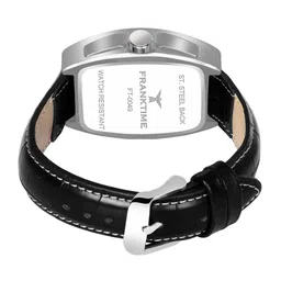 Franktime Men Brass Dial & Leather Straps Analogue Watch FT-0049 SL image 5
