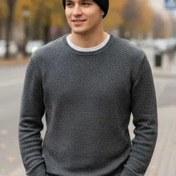 YOUSTYLO Unisex Woollen Beanie image 3