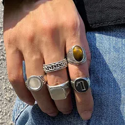 StyleCast x Revolte Set Of 5 Silver-Plated Finger Ring image 2