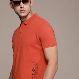 WROGN Pure Cotton Printed Slim Fit Polo Collar T-shirt-picture-21