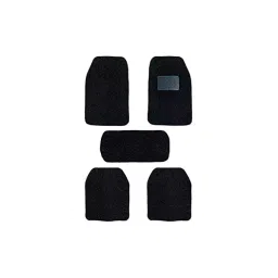 Auto Pearl Heavy Duty Anti Slip Noodle Nomad Style Car Floor Mats Set of 5 Black for Etios Liva image 2