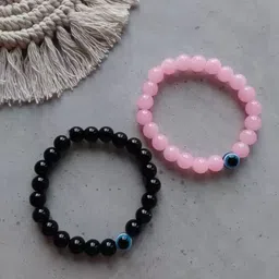 Sukhad Women Set of 2 Evil Eye Couple Bracelets-image-2