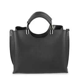 Mochi Black PU Shopper Tote Bag image 3