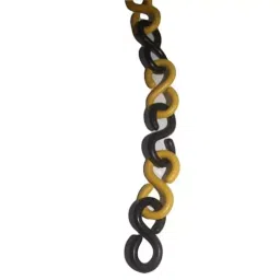EFFICACY 10 m Length 6 mm Thickness S-Hook Shape PVC Black & Yellow Safety Chain, WI_BLK-YLLW-S_CHAIN-10MM-1 image 3