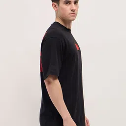 THE BEAR HOUSE Men Printed Drop-Shoulder Sleeves T-shirt image 3
