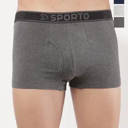 Sporto by Macho Men Pack Of 4 Combed Cotton Trunks-image-85