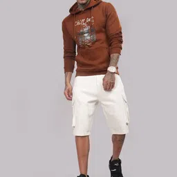 ADRO Men Printed Hooded Sweatshirt image 5