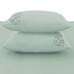 SANSAAR A DDECOR BRAND LIVE CONSCIOUSLY Green Solid Cotton 3 Piece Bedding Set image 4