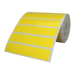 Tudko 30x20 mm 80 GSM 3 UP Self Adhesive Paper Label Yellow image 3
