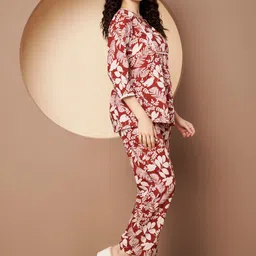 COTNUF Printed V-Neck Pure Cotton Tunic With Trousers image 3