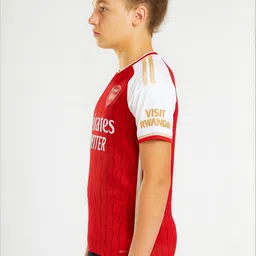 dostitch Kids Boys Red Polyester Arsenal Jersey Printed T-shirt image 3