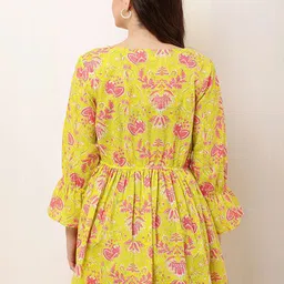 HELLO DESIGN Floral Print Cotton Empire Top image 2