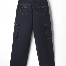 kookie kids india Kookie Kids Full Length Trousers With Front Pockets - Black image 2