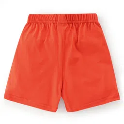 Babyhug Cotton Single Jersey Knit Shorts Stripes & Soccer Ball Print Pack Of 3 - Blue Red & White image 3