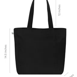 Ecoright Large Zipper Tote Bag - Save Our Seas (Black) image 3