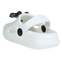 Yellow Bee Solid Back Sling Clogs With Disney Mickey & Friends Featuring Character Rotating Charms - White image 4