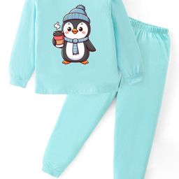 BLUSHES Kids Tea Penguin Printed Round Neck Pure Cotton Night Suits-picture-43
