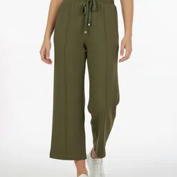 glitchez Women Striped Seersucker Pleated Trousers-picture-18