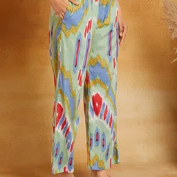 SANASH Collections Printed Cotton Tunic With Trousers Co-Ords Set image 4
