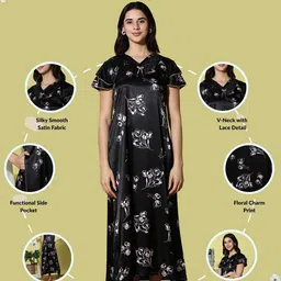 9shines Label Printed Maxi Nightdress image 5