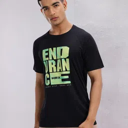 HRX by Hrithik Roshan Men Typography Printed Rapid-Dry Training T-shirt image 4