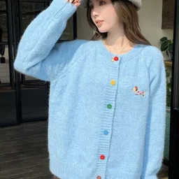 StyleCast Women Round Neck Long Sleeves Cardigan image 3