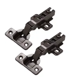 Ebco With 2 Hole Mounting Plate Euro Slow Motion Hinge Soft Close/Push Open Series Gun Metal Finish, Size 35 mm Inset, E-HSM3-GM (Set of 2)-picture-14