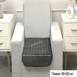 Fashion Throw Grey Striped Velvet Sofa Cover-image-22