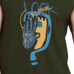 SLOWLORIS Men Pack Of 2 Printed Combed Cotton Gym Vests image 5