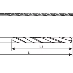 MIRANDA TOOLS Extra Long Series Parallel Shank Drills (Size 6.50 mm, Overall Length 250 mm)-picture-10