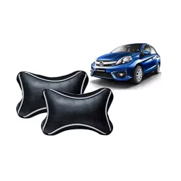 Auto Pearl Black Dots CV Car Neck Rest Pillow Compatible for Honda Amaze 2018-picture-11