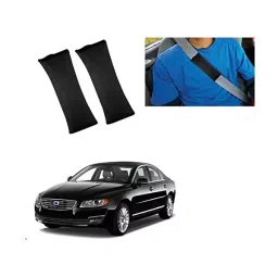 Auto Pearl Seat Belt Cushion (Pack of 2, Black) Compatible for Volvo S80-picture-10