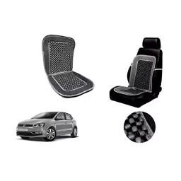 Auto Pearl Car Wooden Bead Seat Cushion with Velvet Border Compatible for Volkswagen Polo Exquisite-picture-16