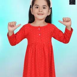 KIDEEZGUILD Girls Pack Of 2 Printed Fit & Flare Dress-image-9