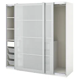 pax / svartisdal Wardrobe combination, white/white paper effect, 200x66x201 cm-image-21