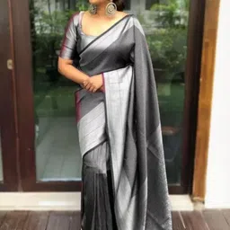 VASTRAAVEDAA Woven Design Art Silk Handloom Banarasi Saree-picture-43
