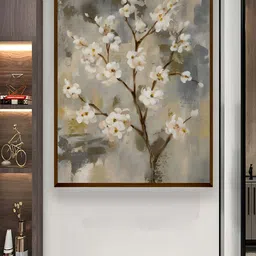 The Art House Beige & White Wooden Floral and Botanical Wall Art-image-23