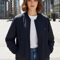 Promount Women Lightweight Stand Collar Bomber Jacket-picture-35