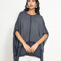 AKKRITI BY PANTALOONS Women Colourblocked Poncho-image-87