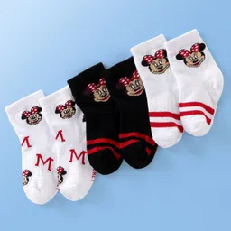cute walk by babyhug Cute Walk Disney By Babyhug Anti Bacterial Ankle Length Socks Minnie Mouse Design Pack Of 3 - Multicolour-picture-17