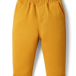 Ollypop Textile Knit Full Length Solid Color Trouser - Yellow-picture-17