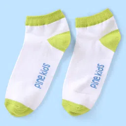 Pine Kids Spandex Ankle Length Text Design Socks Pack of 3 - Multicolour image 2