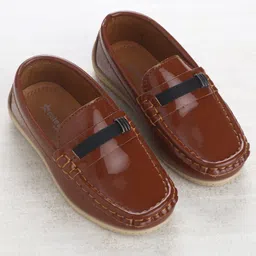 Cute Walk by Babyhug Slip On Loafers - Brown image 2