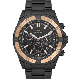 Ferro Men Brass Dial & Stainless Steel Bracelet Style Straps Analogue Watch FM11541A-R-picture-22