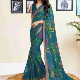 Styleveda Floral Printed Indie Florals Saree-image-58
