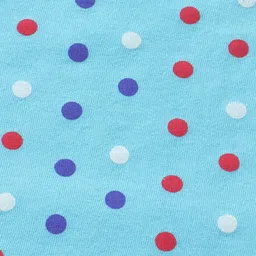Babyhug Knit Terry Towel with Polka Dot Print L 77 x B 74 cm - Light Blue image 4