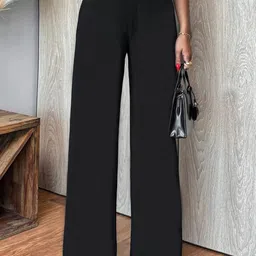 KERI PERRY Women Relaxed Straight Leg High-Rise Trousers-picture-33